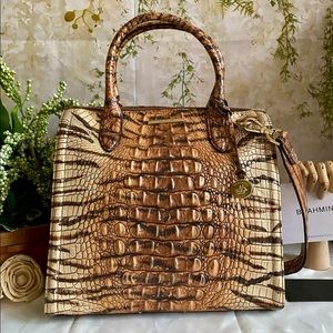 💟GORGEOUS!!💟Retail $365💟FELINE OMBRE CAROLINE BRAHMIN SATCHEL